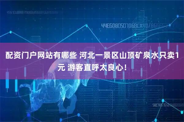 配资门户网站有哪些 河北一景区山顶矿泉水只卖1元 游客直呼太良心！